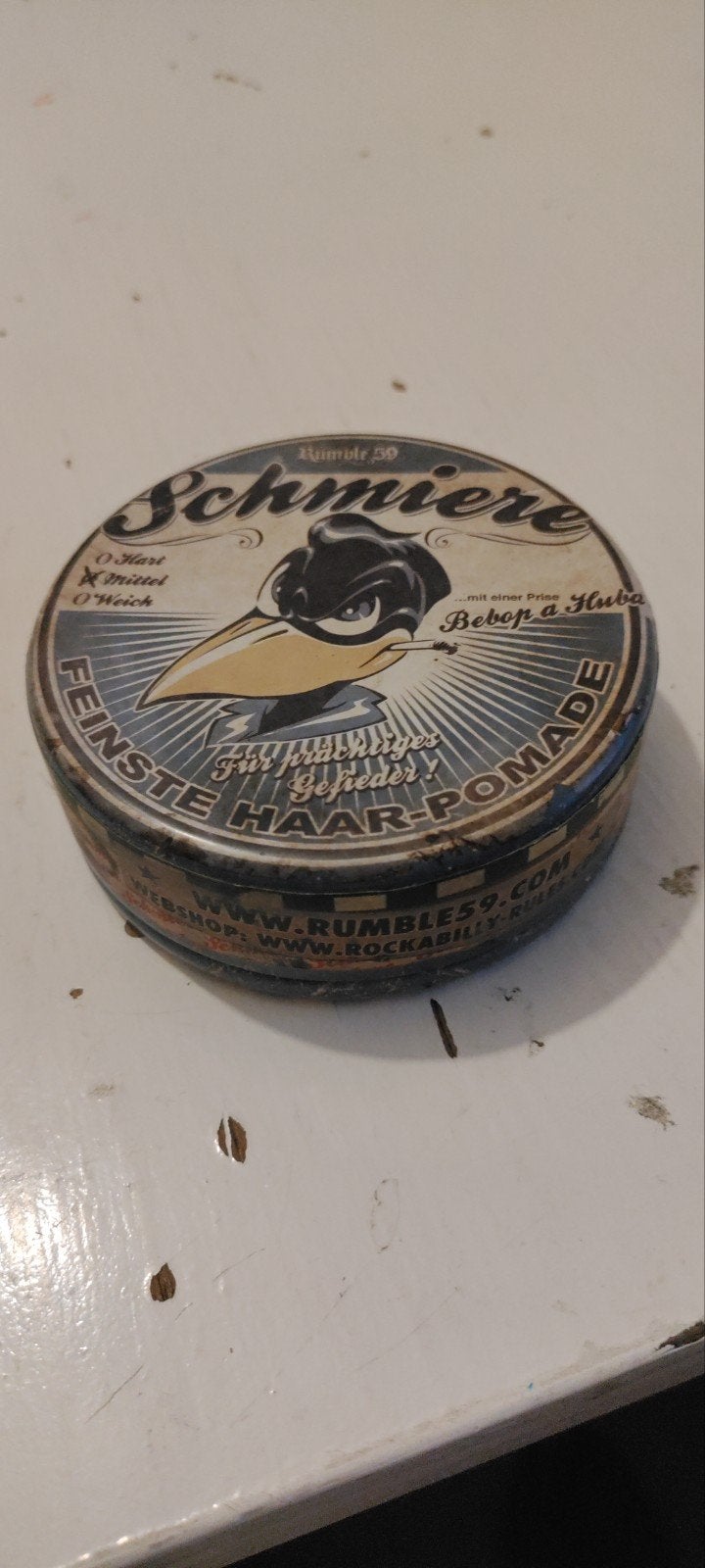 Schmiere Rumble 59 Haar Pomade leeg - Vintage Look Blik, Ophalen of Verzenden, Nieuw