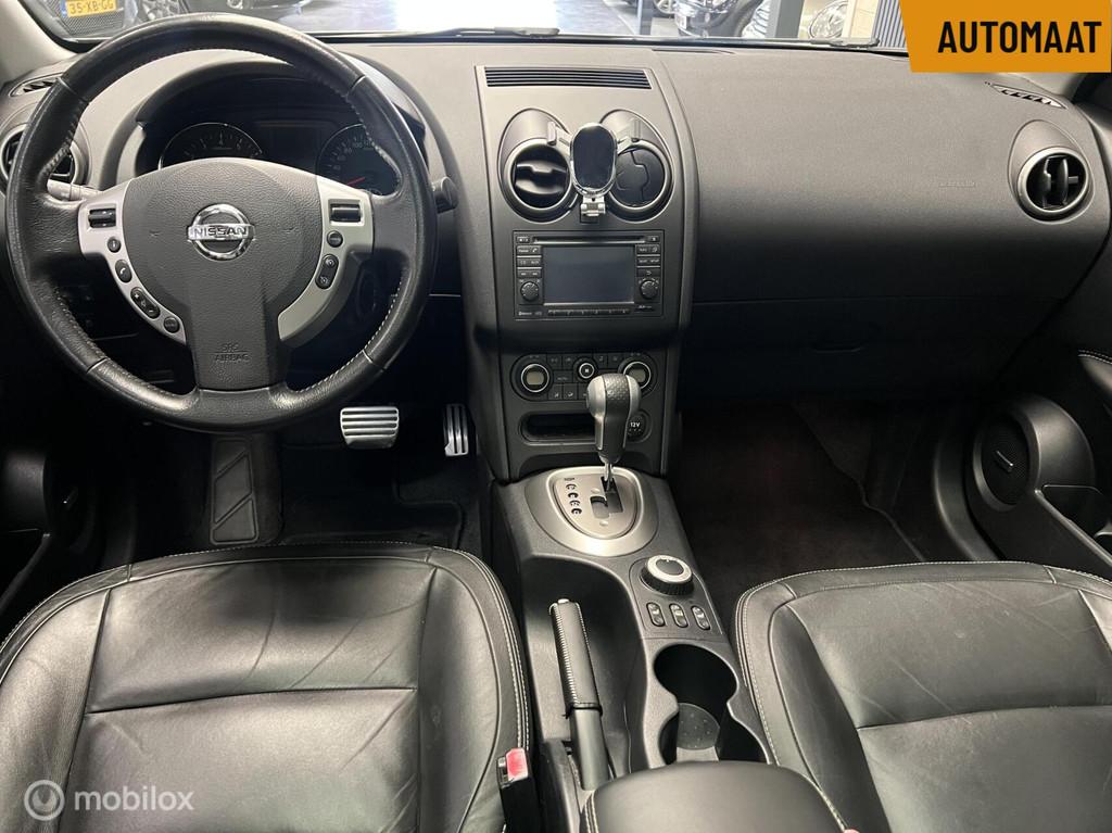 Nissan Qashqai 2.0 Connect Edition 4WD Automaat –Nette Aut, Auto's, Gebruikt, Zwart, Automatische klimaatregeling, Leder