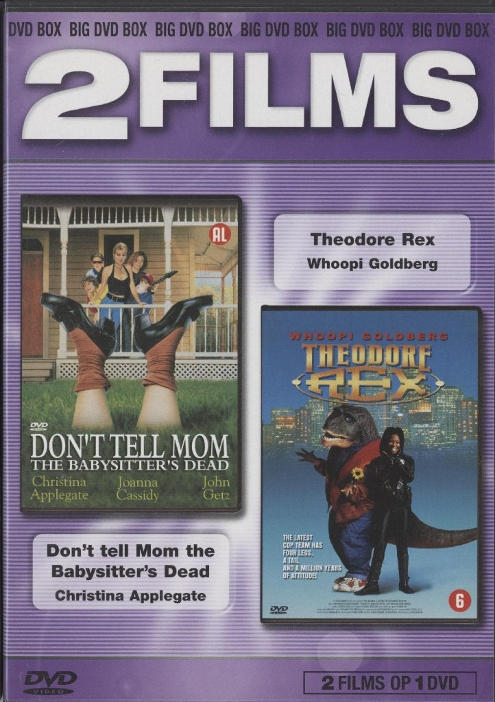 24) 2 films; Don't Tell Mom & Theodore REX: Whoopi Goldberg, Alle leeftijden, Ophalen of Verzenden, Gebruikt, Overige gebieden