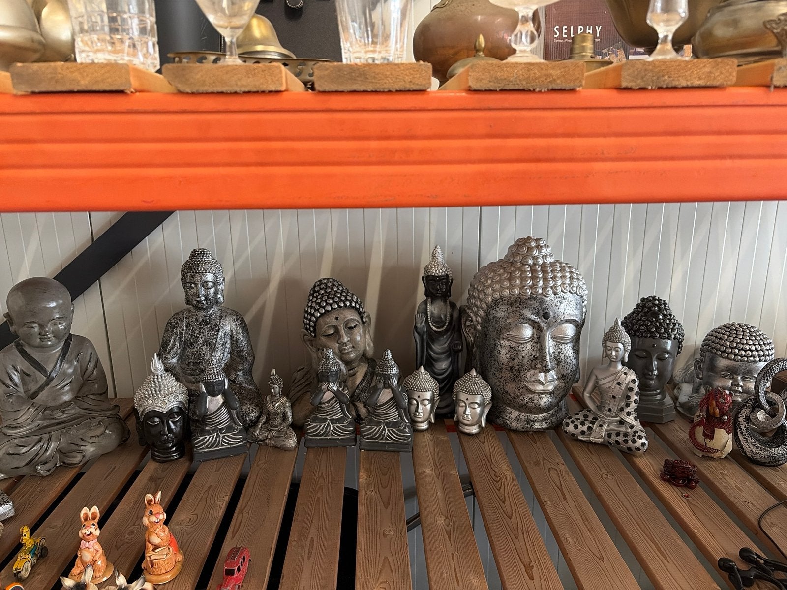 Diverse Boeddha Beelden - Verschillende Maten en Materialen, Huis en Inrichting, Ophalen, Gebruikt, Steen/keramiek, Grijs