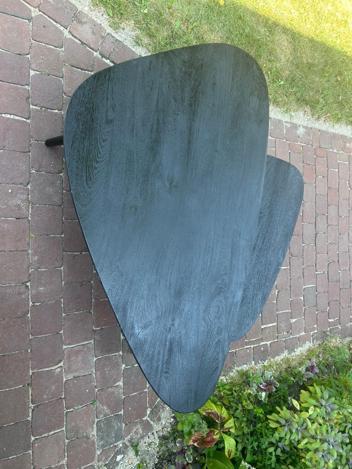 Zwarte salontafel set te koop, Huis en Inrichting, Tafels | Salontafels, Ophalen, Zo goed als nieuw, Rond, 50 tot 100 cm