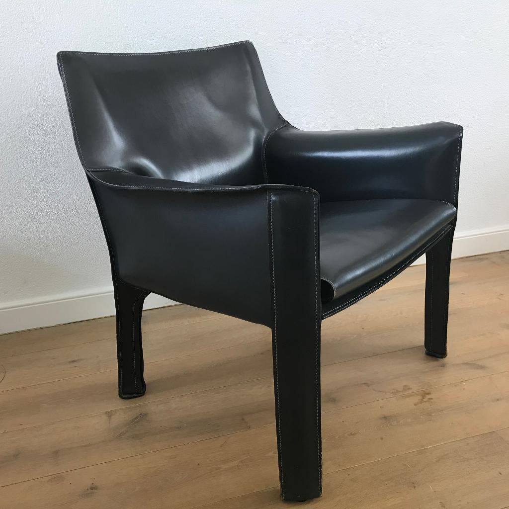 Cassina CAB 414 fauteuil stoel chair Bellini grijs, Huis en Inrichting, Stoelen, Ophalen of Verzenden, Zo goed als nieuw, Nvt