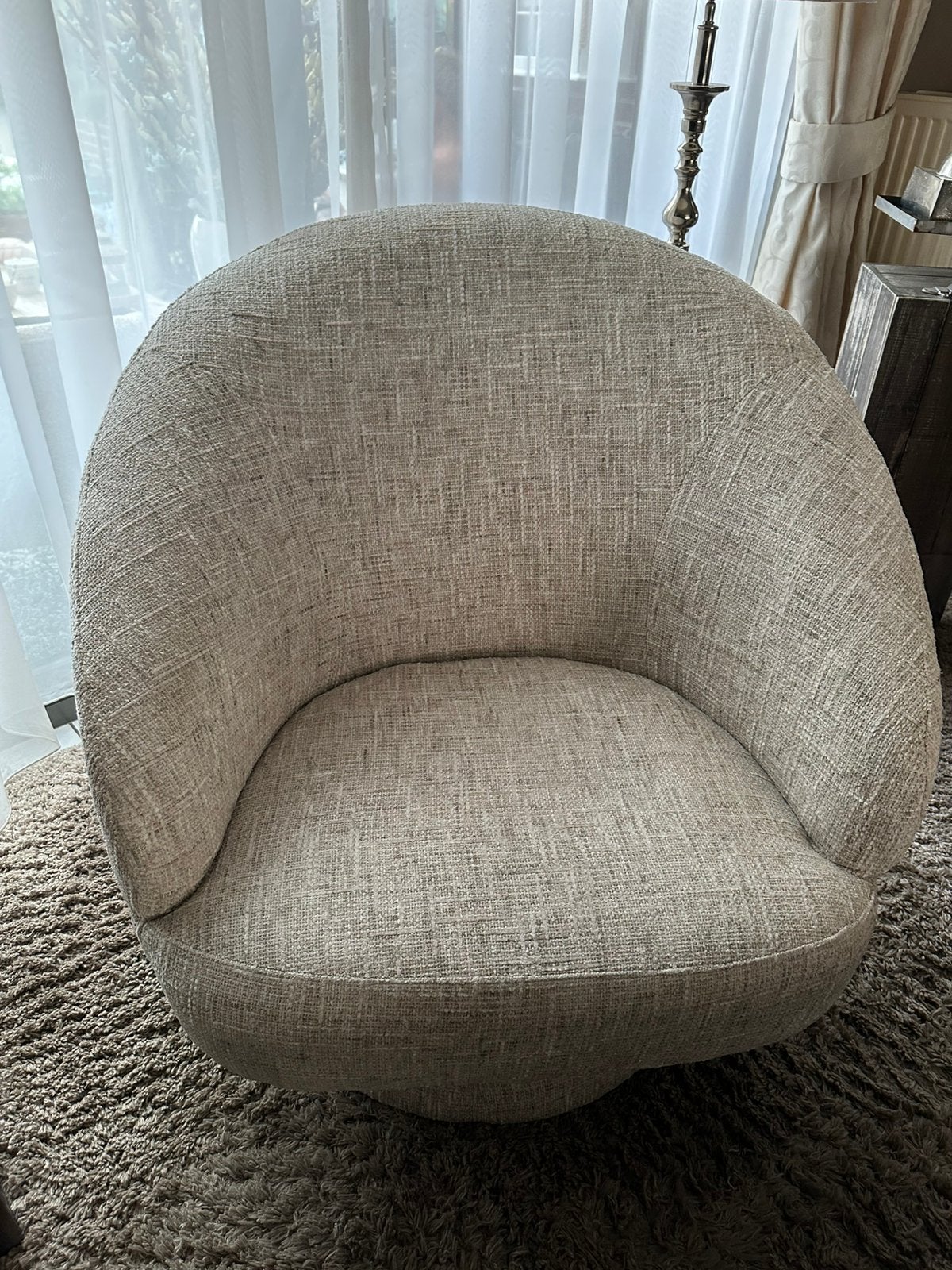 Luxe draai fauteuil nieuw, Huis en Inrichting, Fauteuils, Ophalen, Zo goed als nieuw, Minder dan 75 cm, 50 tot 75 cm
