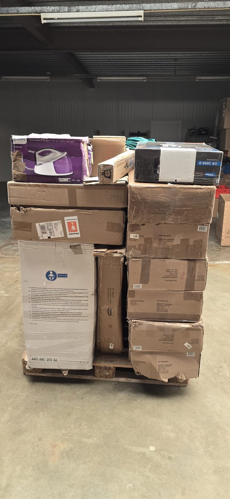 partij handel - rest partij - opruiming 2 pallets +\- 250 st