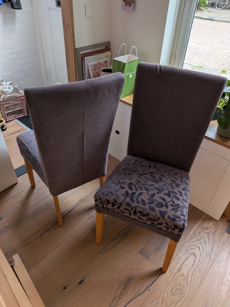 4 stoelen, Ophalen, Gebruikt, Grijs, Vier