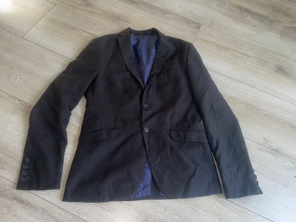 Angelo litrico colbert jas 44 kostuum zwart zwarte, Verzenden, Zo goed als nieuw, Zwart