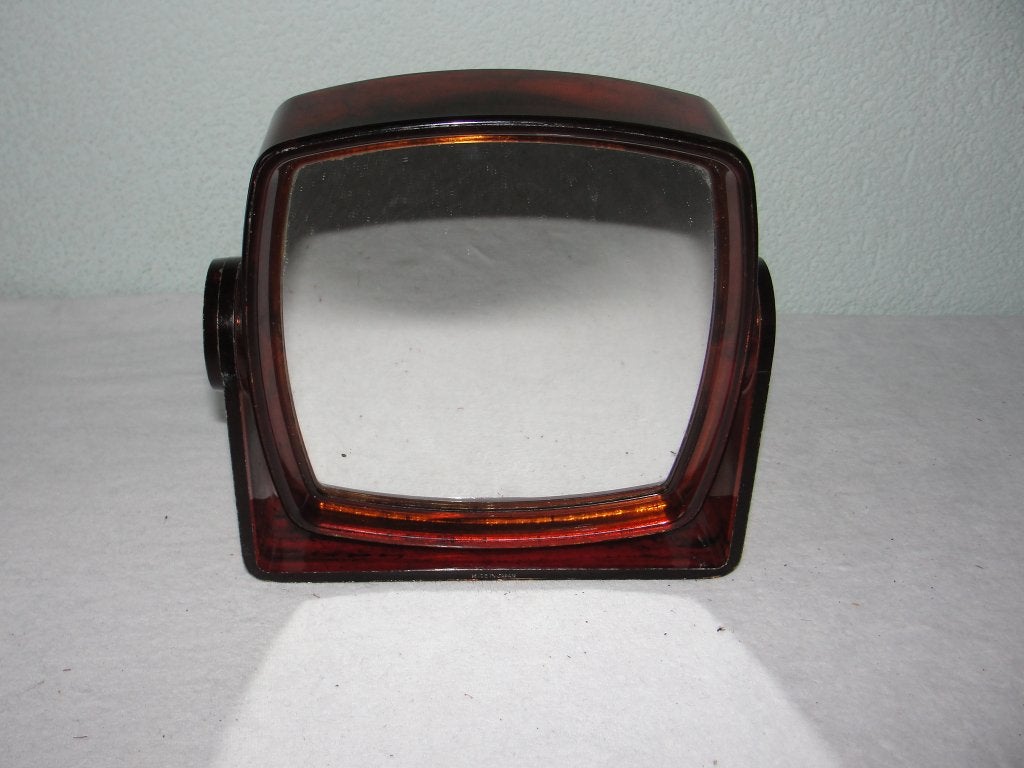 Vintage scheerspiegel met 2 spiegels in kunststof rand (door, Ophalen of Verzenden, Overige typen