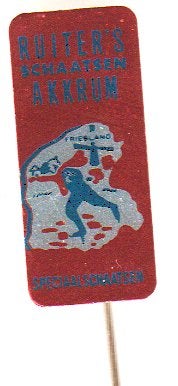 Akkrum Ruiter's schaatsen vintage speld, Verzamelen, Verzenden, Zo goed als nieuw