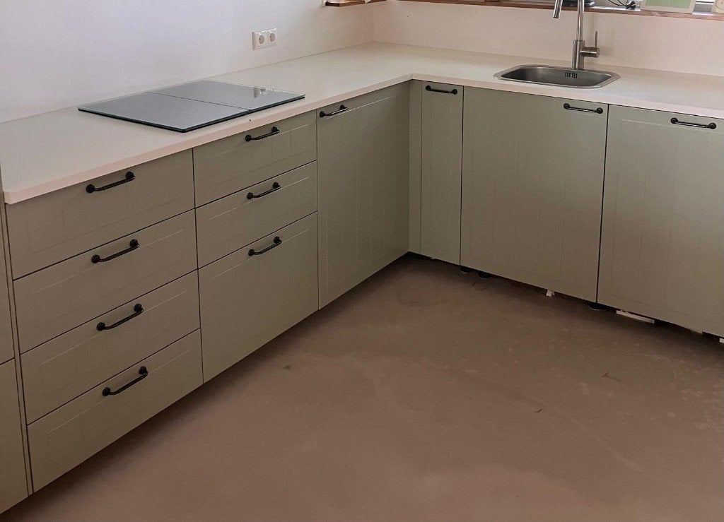 Aanrechtblad Ikea, wit, inclusief spoelbak, Ophalen, 100 tot 150 cm, Zo goed als nieuw, 50 tot 75 cm