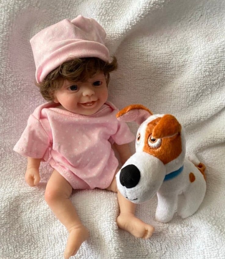Prematuur siliconen baby’tje 🩷, Ophalen of Verzenden, Zo goed als nieuw, Pop