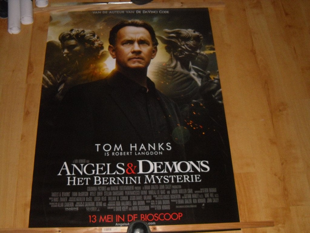 Angels and demons Filmposter, Ophalen, Zo goed als nieuw, A1 t/m A3, Film en Tv