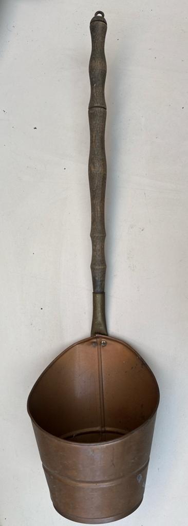 Antieke Koperen Schop met Houten Handvat, Antiek en Kunst, Antiek | Koper en Brons, Ophalen of Verzenden, Koper