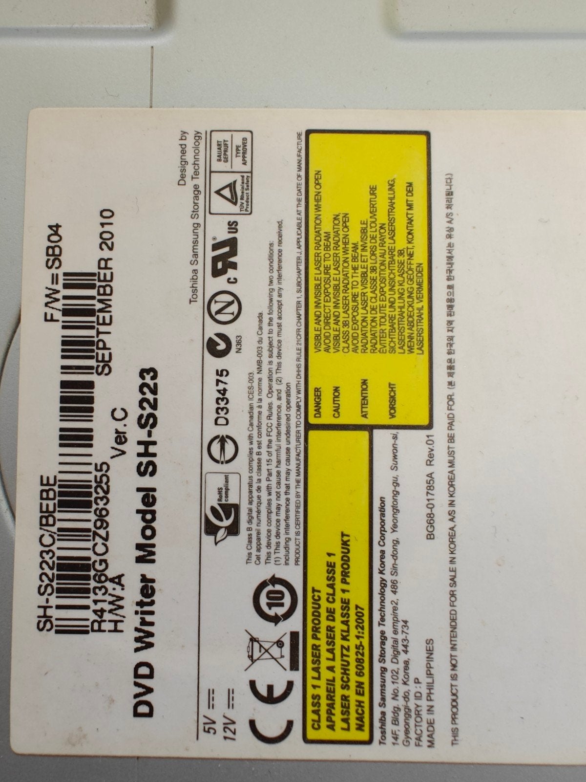 SHS 223 DVD Writer Master, Computers en Software, Optische drives, Intern, Gebruikt, Dvd, Ophalen of Verzenden
