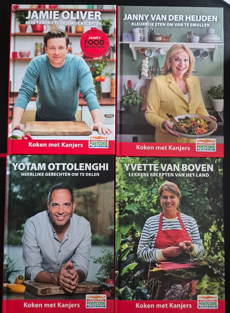 4 Kookboeken "Koken met Kanjers", Boeken, Verzenden, Zo goed als nieuw, Diverse auteurs