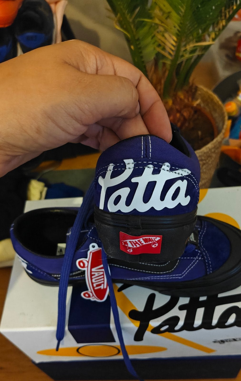 Vans x Patta Old Skool 'Mean Eyed Cat' Sneakers, Ophalen, Blauw, Nieuw, Sneakers of Gympen