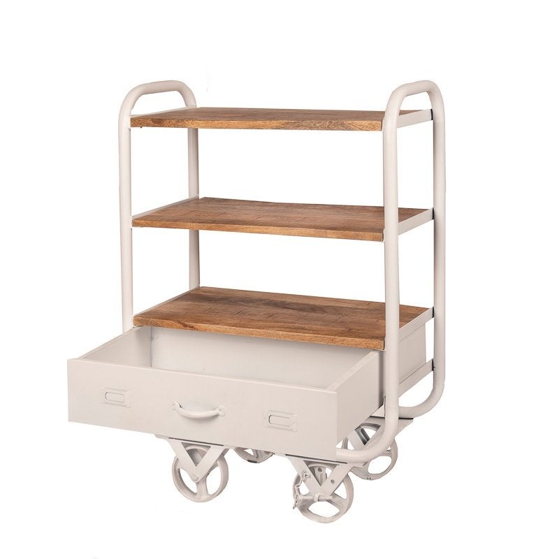 Industriële Bakkerskar Keukentrolley Koffiewagen Kar Wit, Info@dehanzeherten.nl, De Hanze Herten BV, Overige materialen, Nieuw