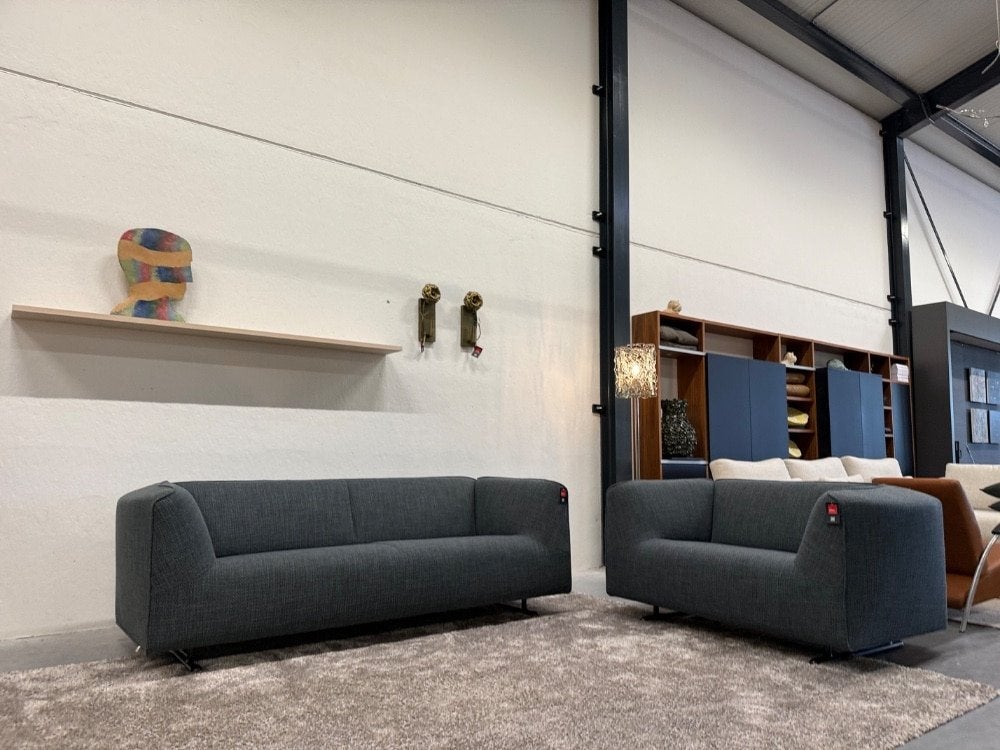 Nieuw Pode Marv 3 Zits Bank Migo stof grijs Design 224, Leolux, Info@leolux.nl, 75 tot 100 cm, Ophalen of Verzenden