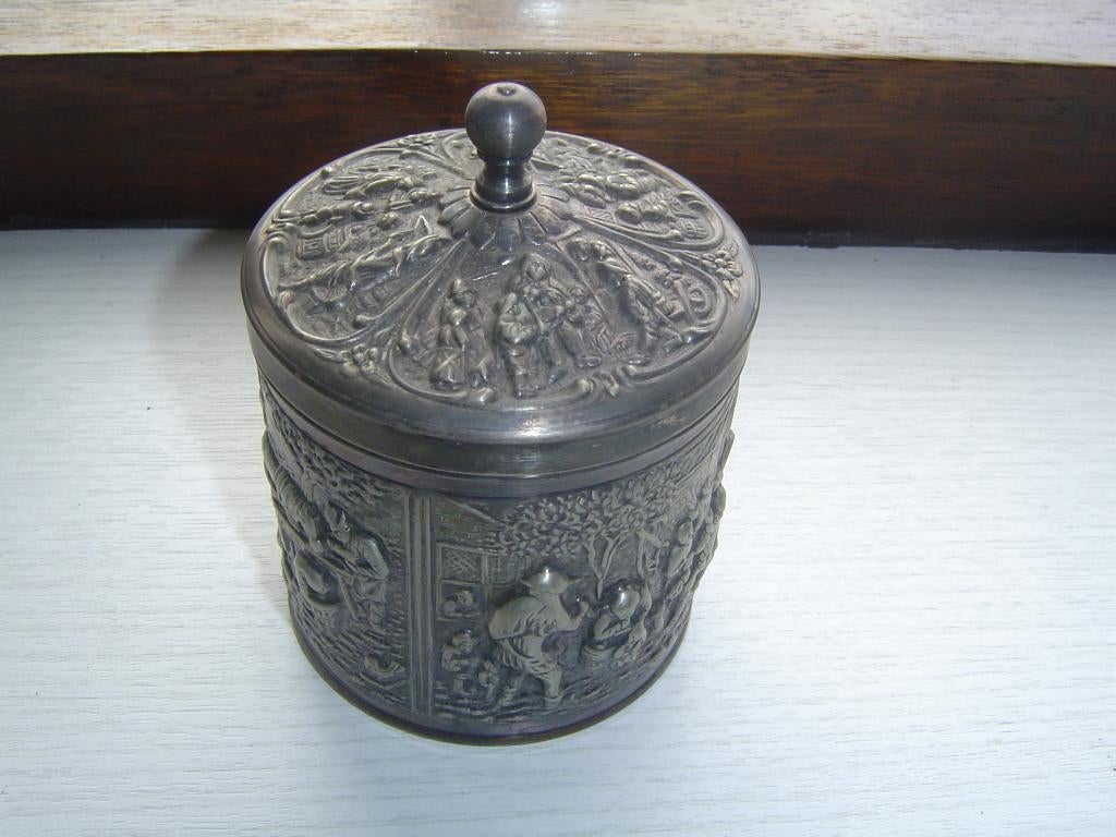 oud bewerkt potje/doosje, Antiek en Kunst, Ophalen of Verzenden