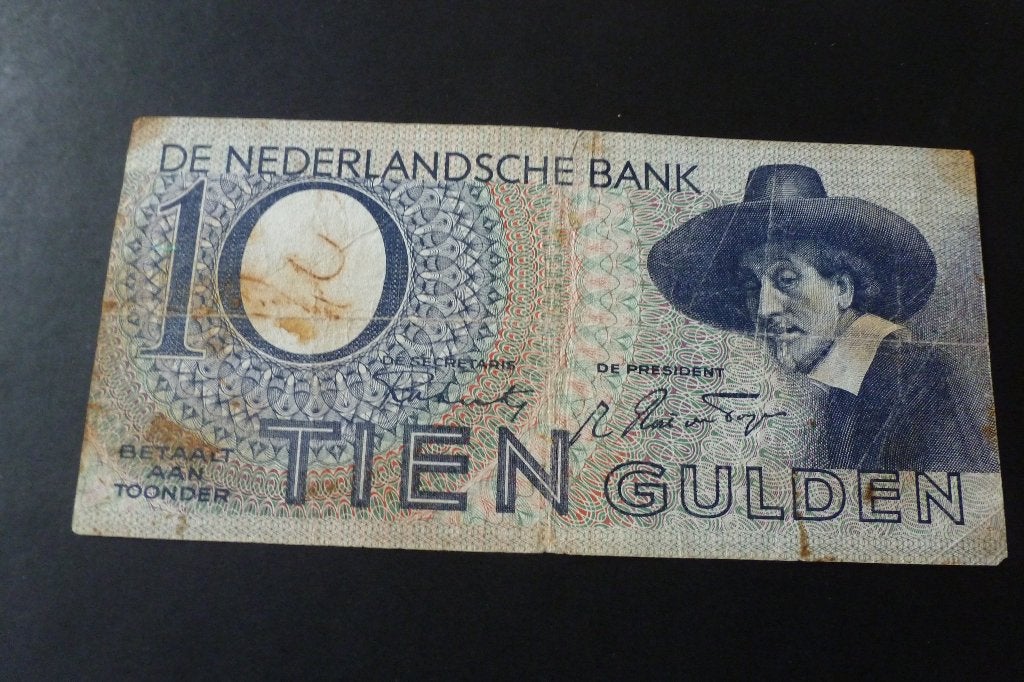 Bankbiljet - oude 10 gulden Staalmeester 1943 zf- (bi 17, Ophalen of Verzenden, 10 gulden, Los biljet