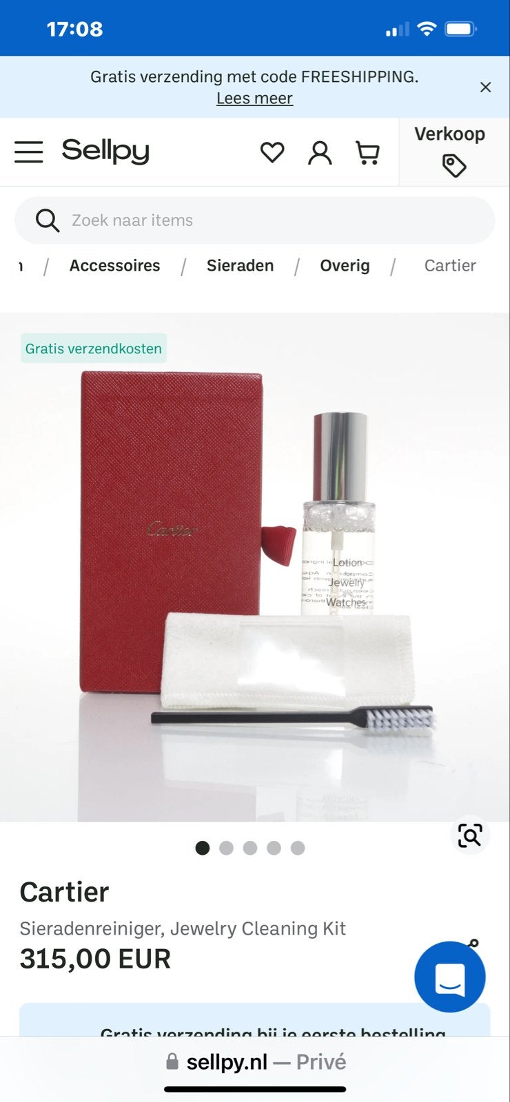 Cartier Sieradenreiniger - Jewelry Cleaning Kit, Ophalen of Verzenden, Nieuw