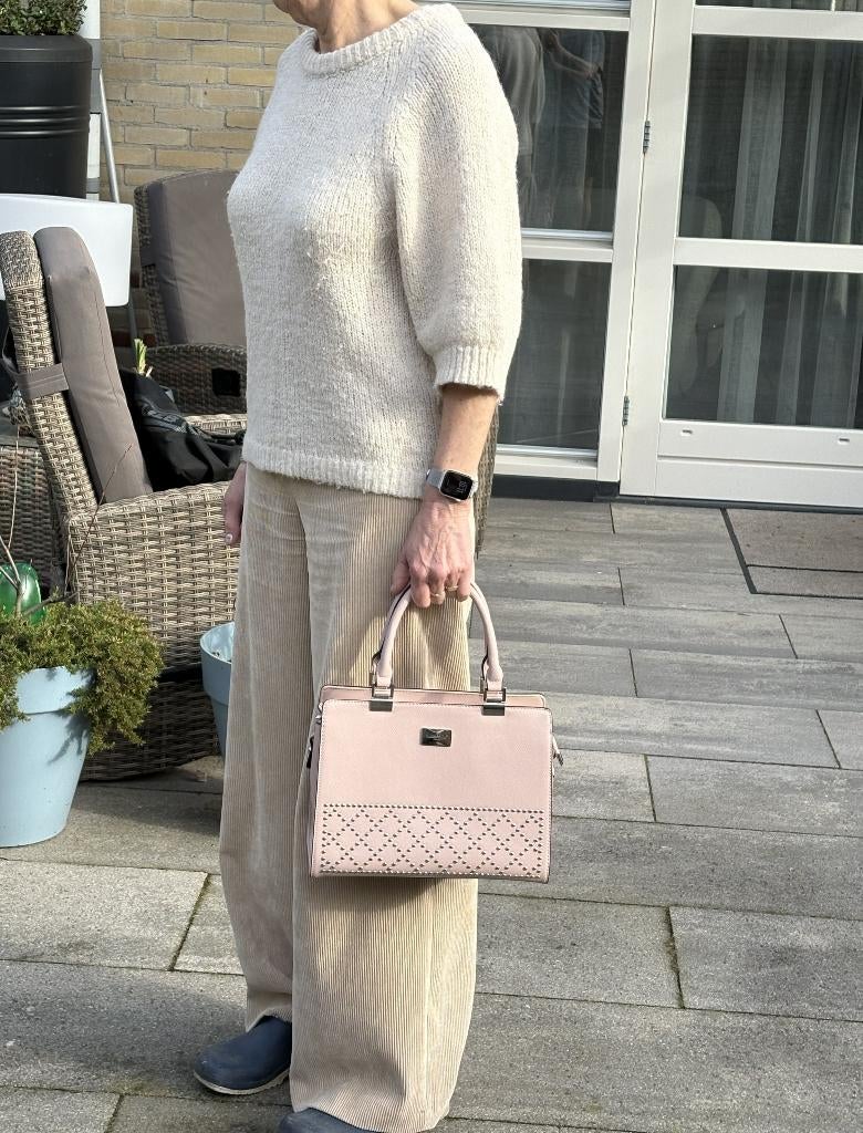 L-Roze damestas schoudertas handtas FLORA & CO clutch Tas, Ophalen of Verzenden, Zo goed als nieuw, Roze, Handtas