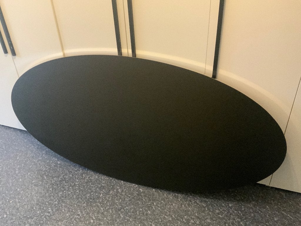 Tafelblad ovaal 200cm zwart, Ophalen, Gebruikt, 100 tot 150 cm, 200 cm of meer