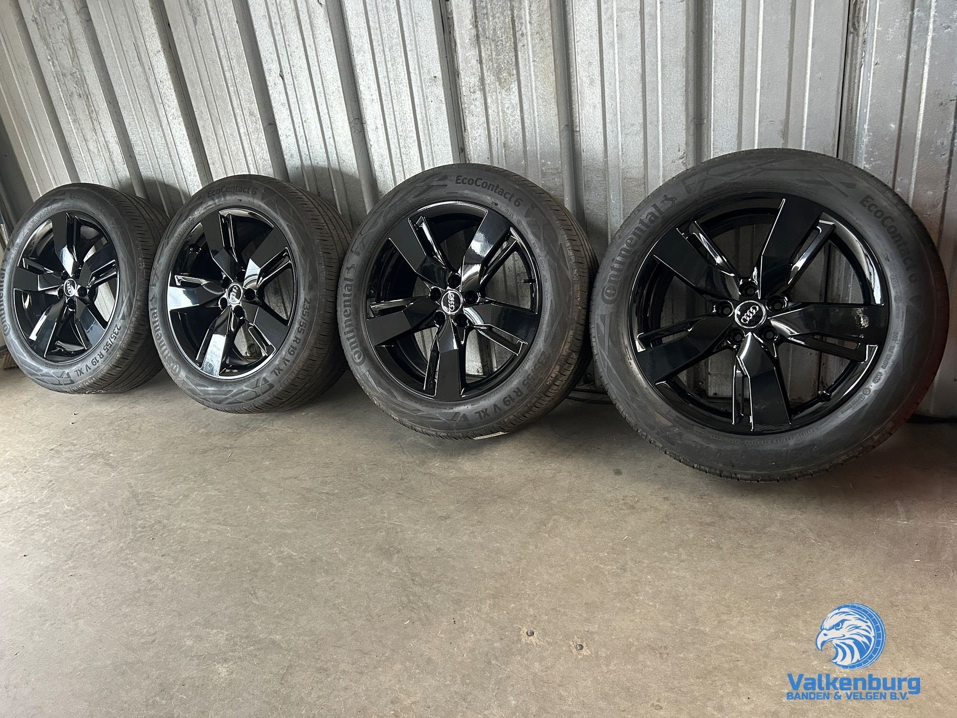 5-6mm! Originele Audi Q5 SQ5 80A 19 inch zwarte velgen 5x112, 19 inch, Gebruikt, -, -