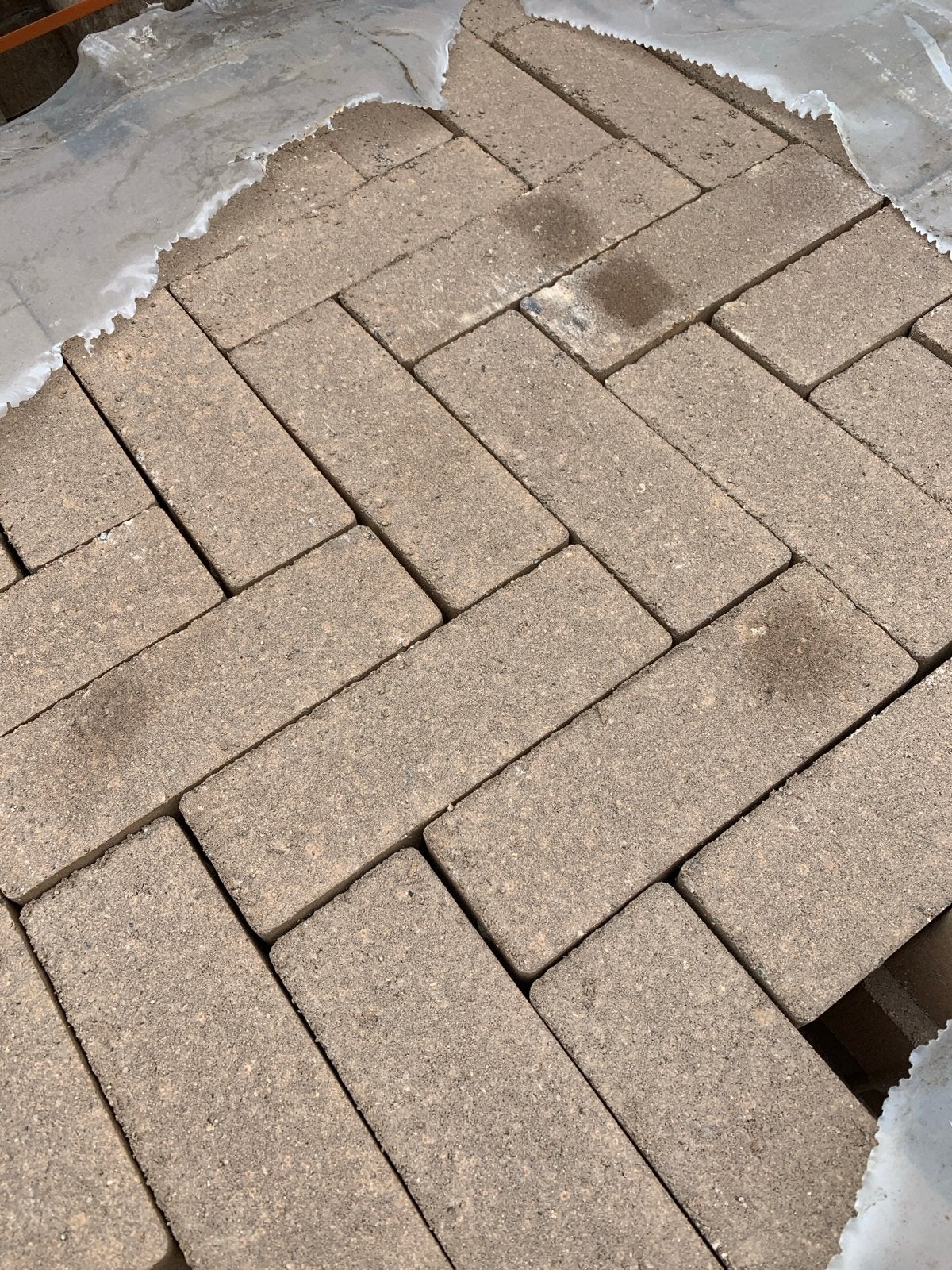 Strackstone dikformaat oker geel 18m2 restant, Klinkers, Nieuw, Ophalen of Verzenden, 10 m² of meer