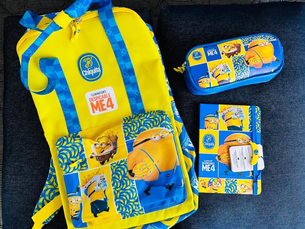 Nieuw Set MINIONS Chiquita Rugzak+Etui+Schrift DESPICABLEME4, 25 tot 40 cm, Nieuw, Ophalen of Verzenden, Overige merken