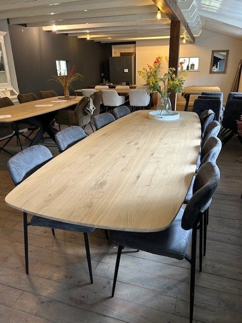 Nieuwe Deens ovale eiken eettafel 300x105cm, Ophalen, 100 tot 150 cm, Eikenhout, Ovaal