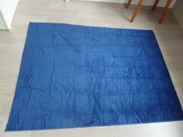 Corduroy/rib lap stof. Blauw. Br. 152 cm. x L. 193 cm., Blauw, 120 cm of meer, Nieuw, Ophalen of Verzenden