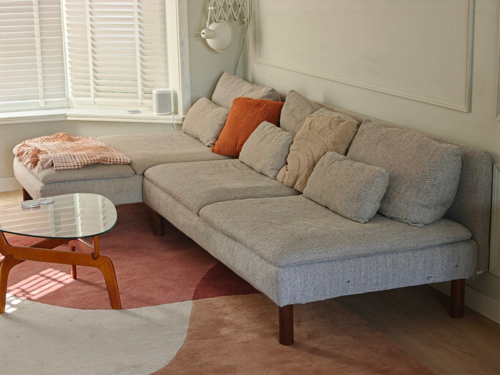Soderhamn hoekbank 3-zits + chaise longue kleur viarp, Huis en Inrichting, Banken | Bankstellen, Ophalen, 250 tot 300 cm, Gebruikt