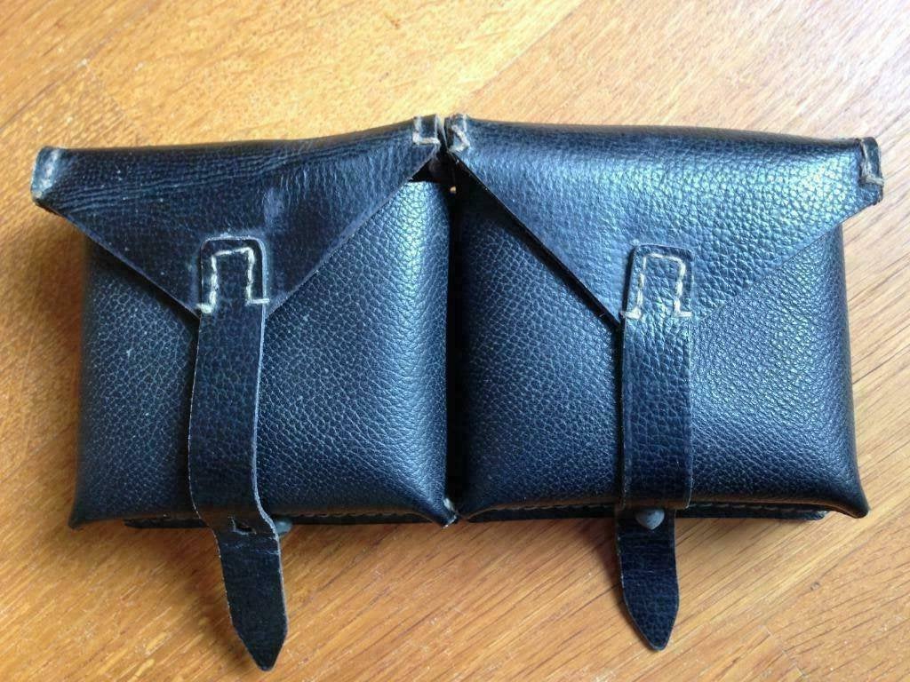 Originele G43 / K43 magazijntas, eind jaren '40, varkensleer, Verzamelen, Ophalen of Verzenden, Landmacht, Duitsland, Kleding of Schoenen