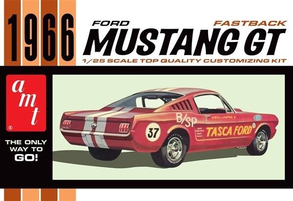 Bouwdoos 1966 Ford Mustang GT Fastback 2n1 AMT, Hobby en Vrije tijd, Modelbouw | Auto's en Voertuigen, Overige merken, Auto, Groter dan 1:32