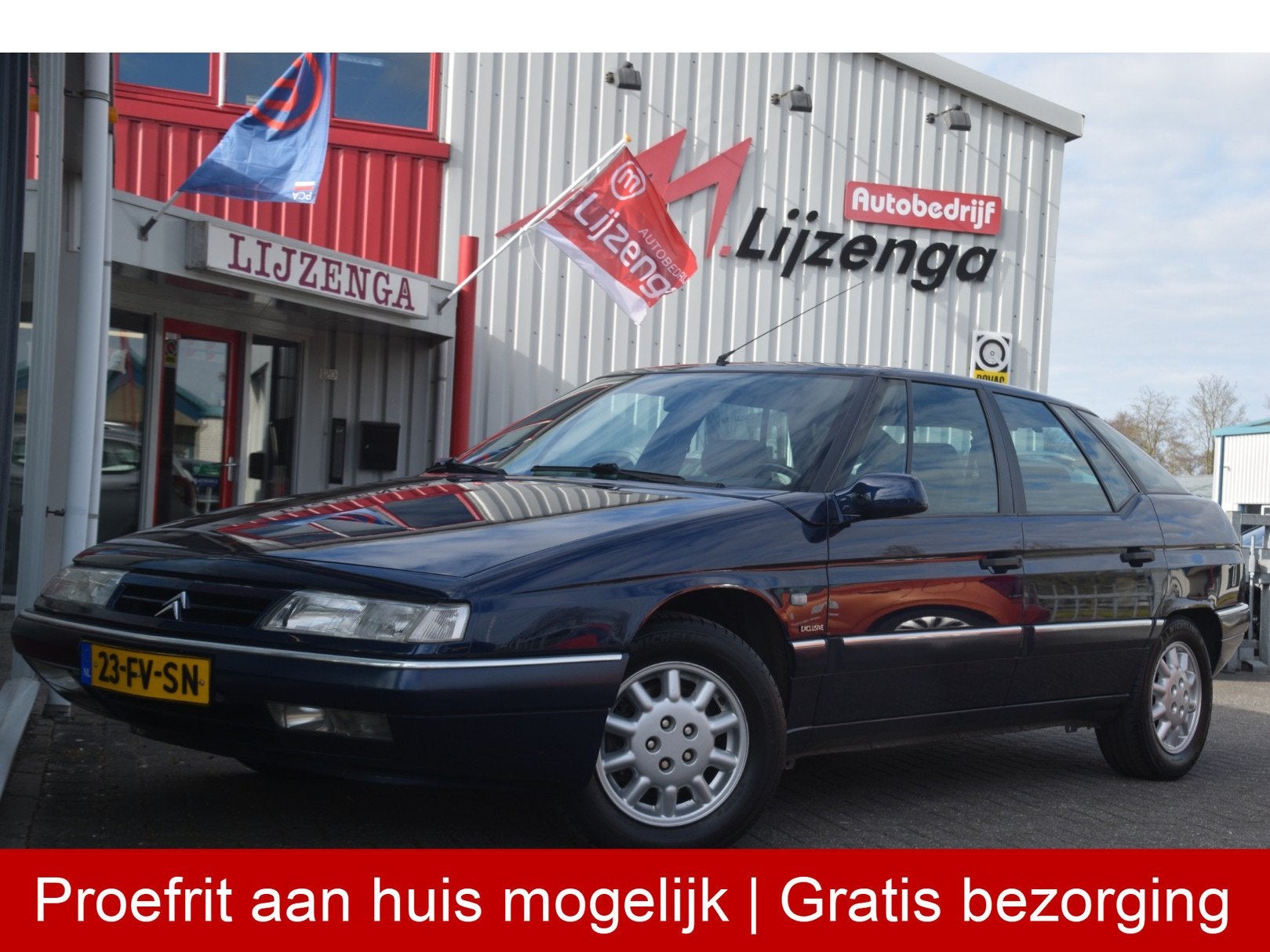 Citroën XM 3.0 V6 Exclusive Uniek | NL auto | Leer | LMV |, Auto's, Oldtimers, Zwart, 190 pk, Blauw, Bedrijf
