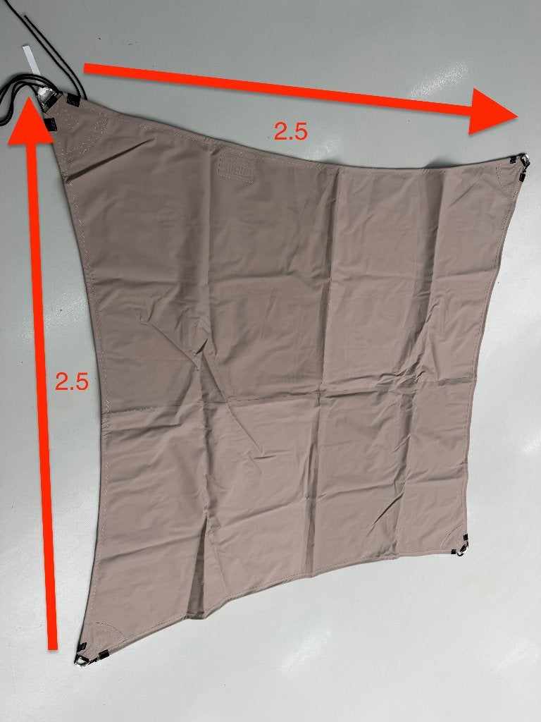 OUTLET Sunshade Premium schaduwdoek 2,5x2,5m Taupe – Nieuw, Tuin en Terras, Partytenten, Ophalen, Nieuw, Minder dan 5 meter