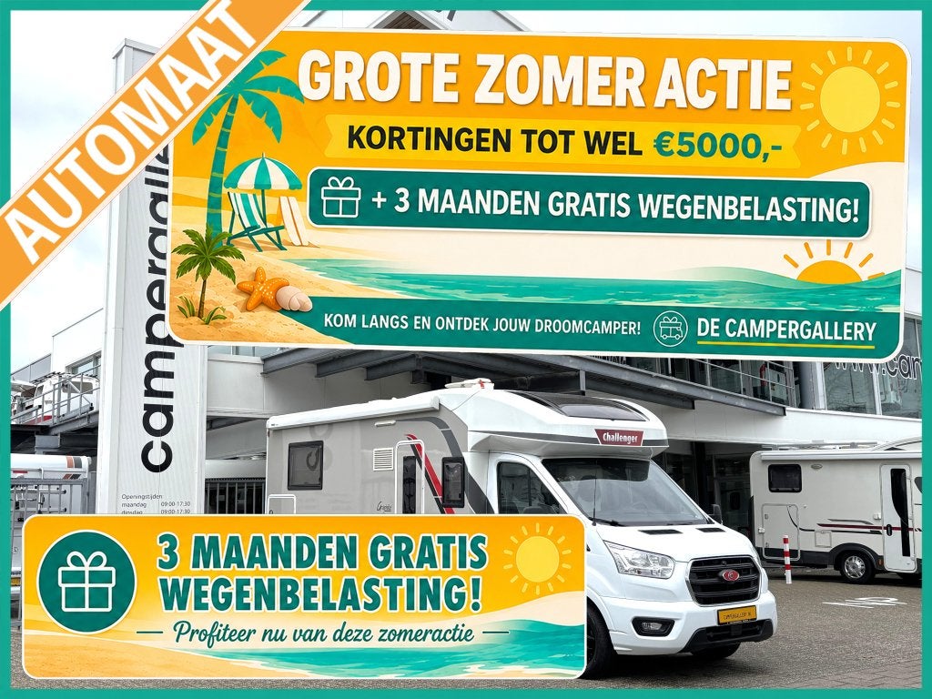 Challenger Graphite VIP 328 AUTOMAAT QUEENSBED HEFBED F2F, Automaat, Ford, 7 tot 8 meter, Bedrijf