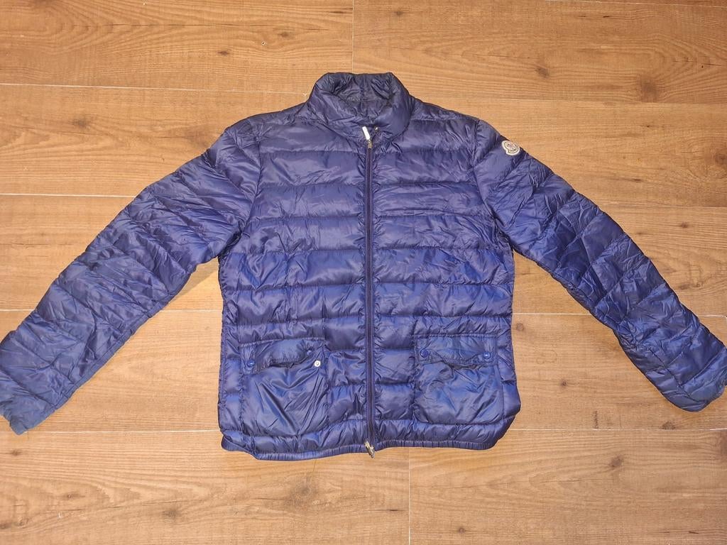 Moncler donsjas gewatteerde zomerjas maat 36/S, Kleding | Dames, Blauw, Moncler, Ophalen of Verzenden, Zo goed als nieuw