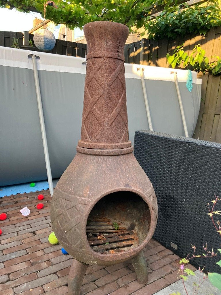 Gietijzeren terraskachel, Ophalen, Gebruikt