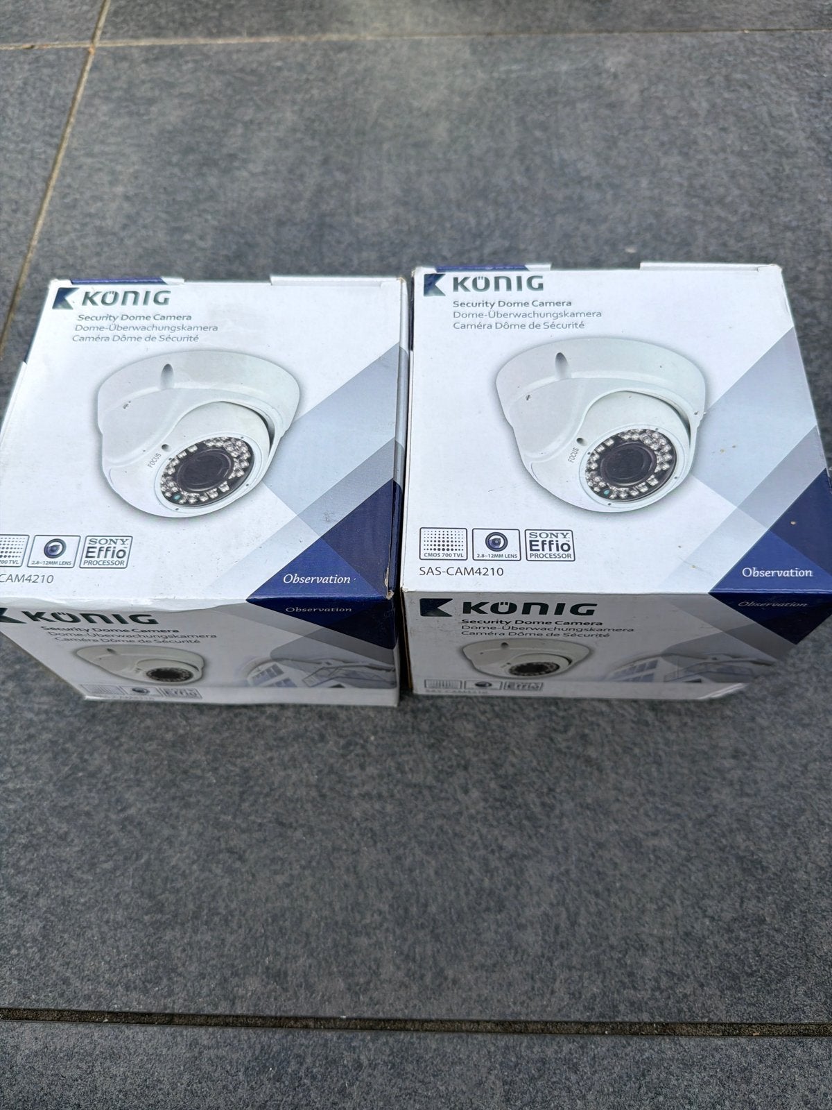 König SAS-CAM4210 Security Dome Camera (2 stuks), Ophalen of Verzenden, Nieuw, Binnencamera