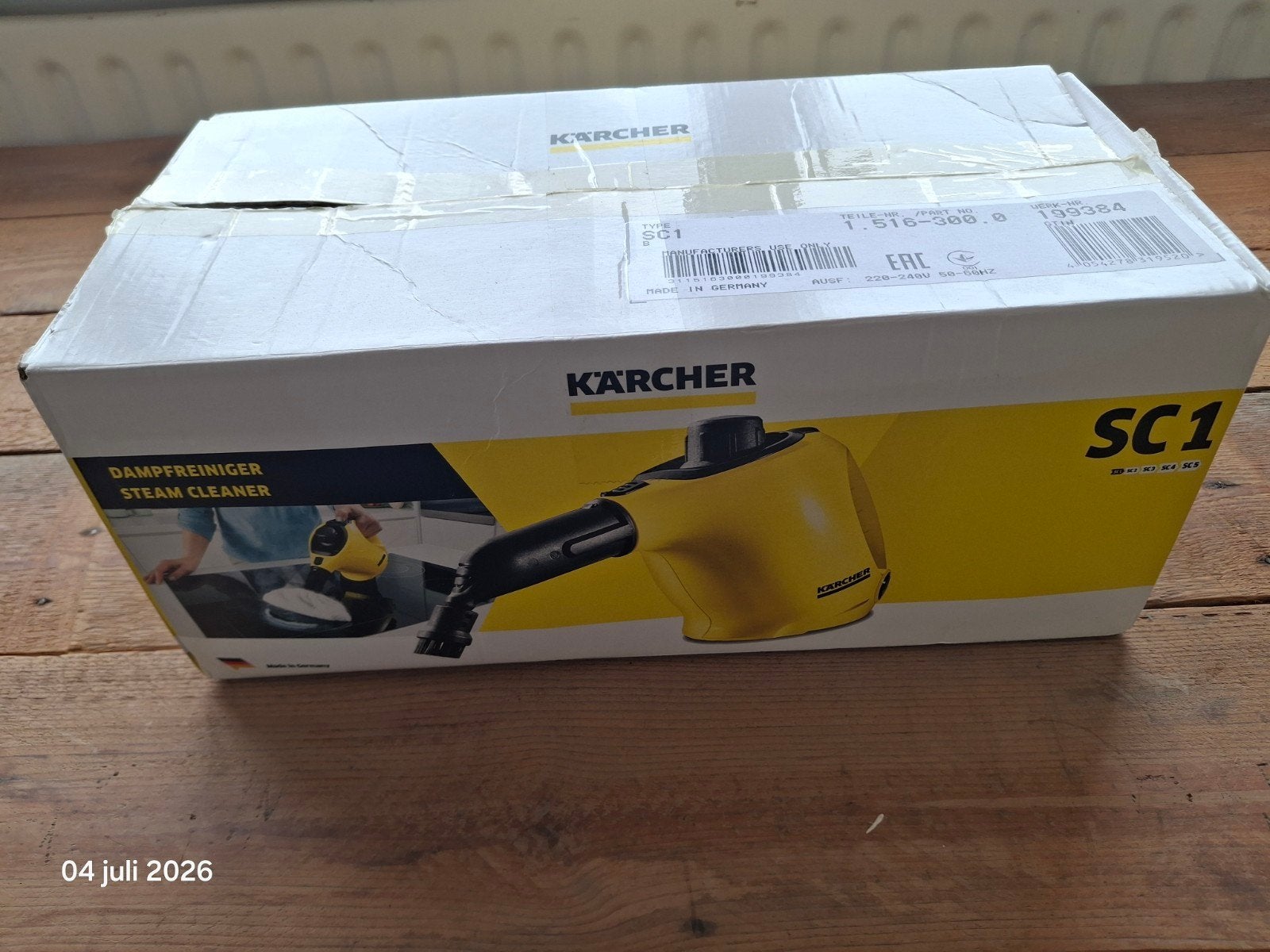Kärcher SC 1 Stoomreiniger - Compact en Krachtig, Inclusief accessoires, Kärcher, Nieuw, Ophalen of Verzenden