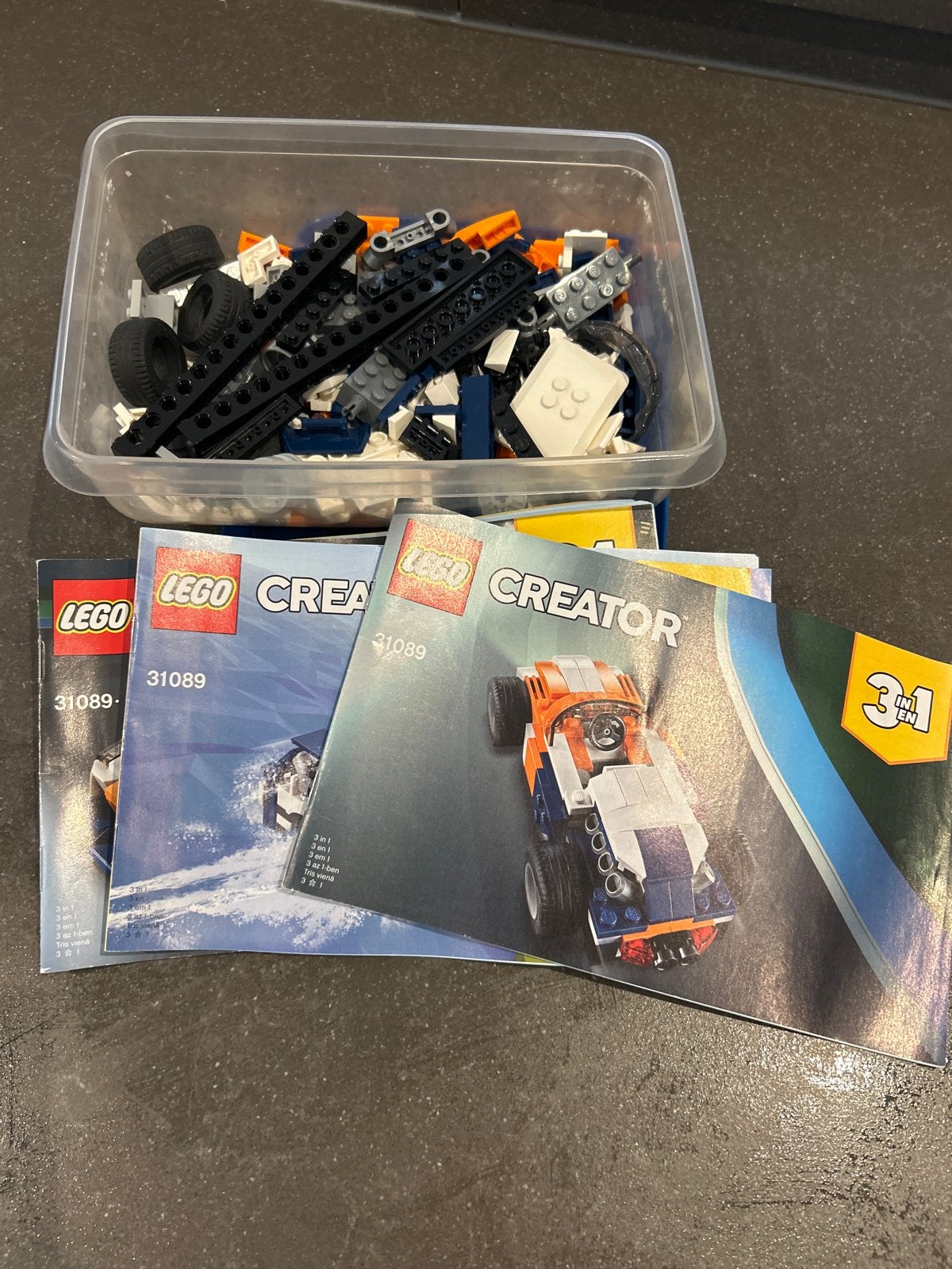 LEGO Creator 31089 Oranje Raceauto 3-in-1 met instructies, Ophalen, Gebruikt, Lego, Inclusief instructies