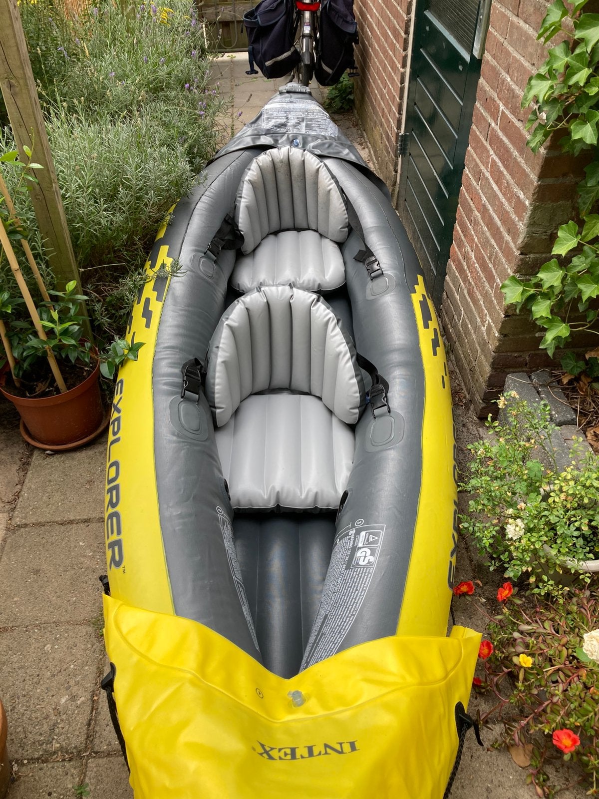 Opblaas kano 2 persoons, Watersport en Boten, Kano's, Ophalen, Gebruikt, Overige typen, Twee personen