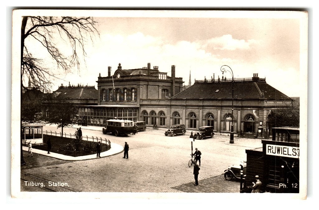 Tilburg, Station, Verzenden, 1940 tot 1960, Gelopen, Noord-Brabant