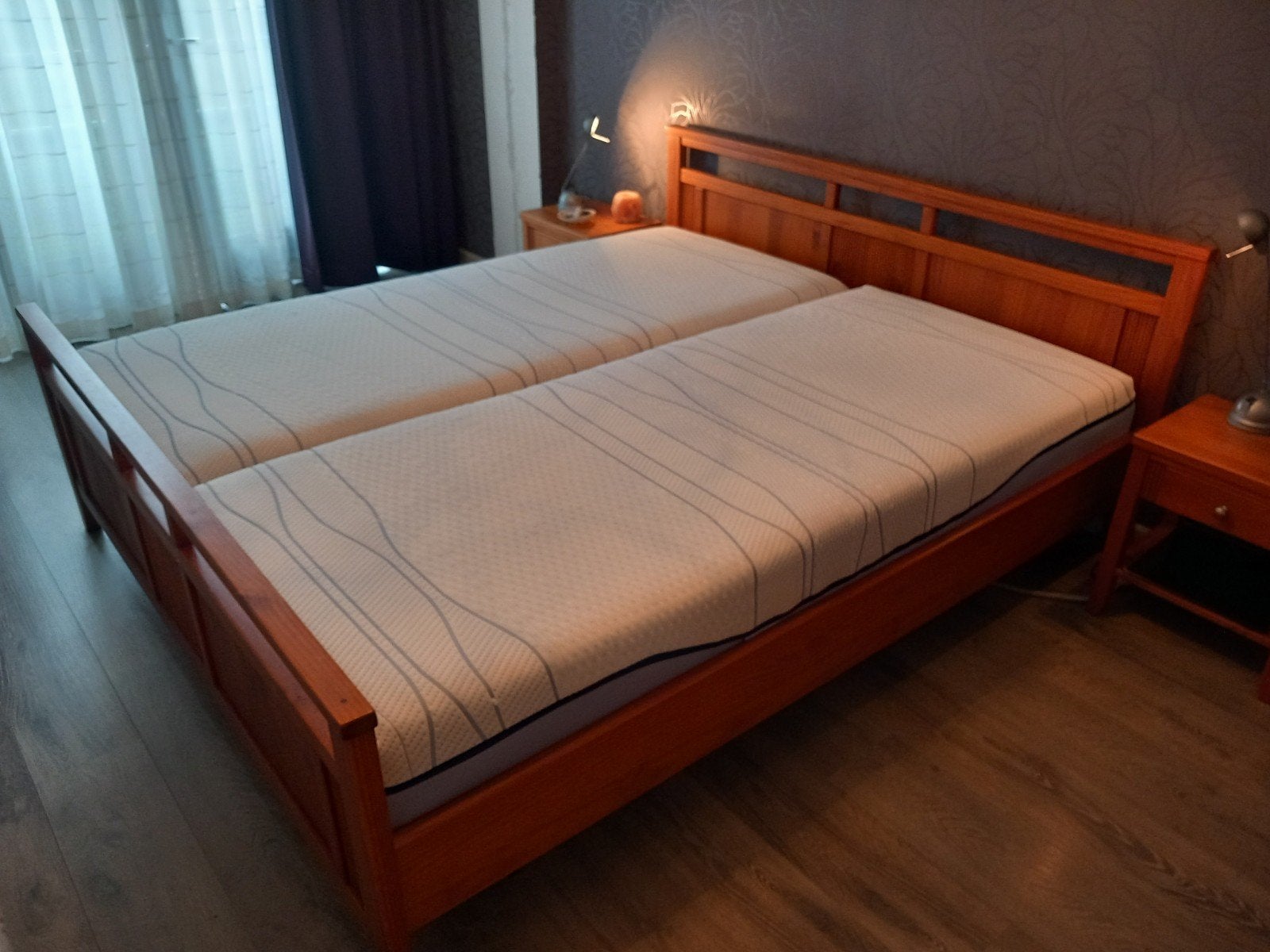 te koop  2 persoons groot bed, Ophalen, Gebruikt, 210 cm, Tweepersoons