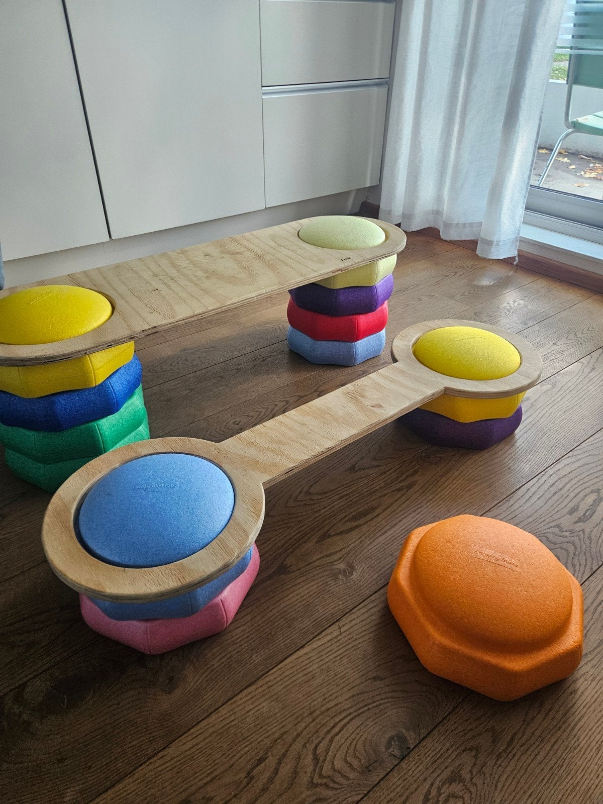 13 Stepping Stones met 2 planken (board(, Ophalen, Gebruikt