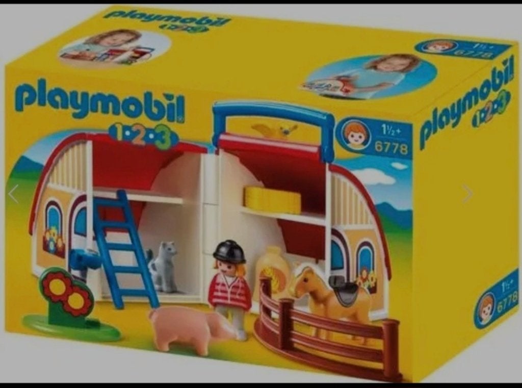 Playmobil 1.2.3. Meeneemboerderij 6778, Kinderen en Baby's, Ophalen of Verzenden, Zo goed als nieuw, Complete set, Overige typen