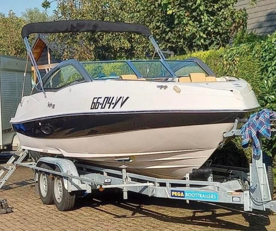 Zeer mooie Fribafort Style 210 + 150 pk 4 takt injectie, Watersport en Boten, Speedboten, Ophalen, 120 tot 200 pk, Zo goed als nieuw