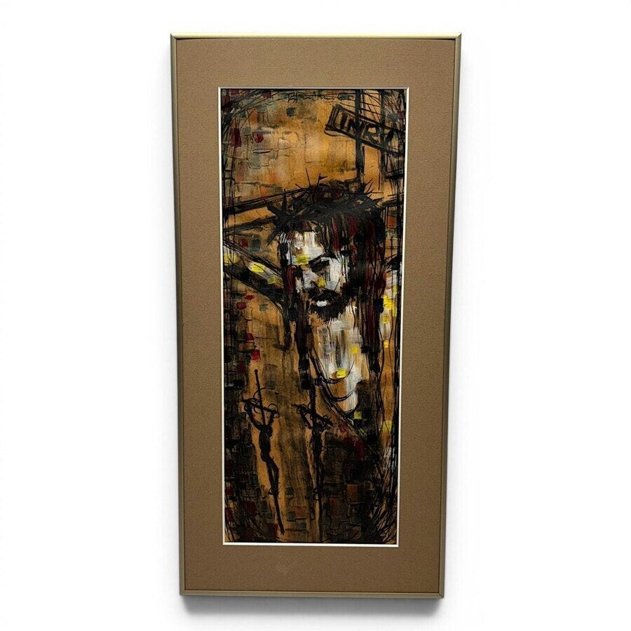 Expressionistisch schilderij: Christus, Ophalen of Verzenden