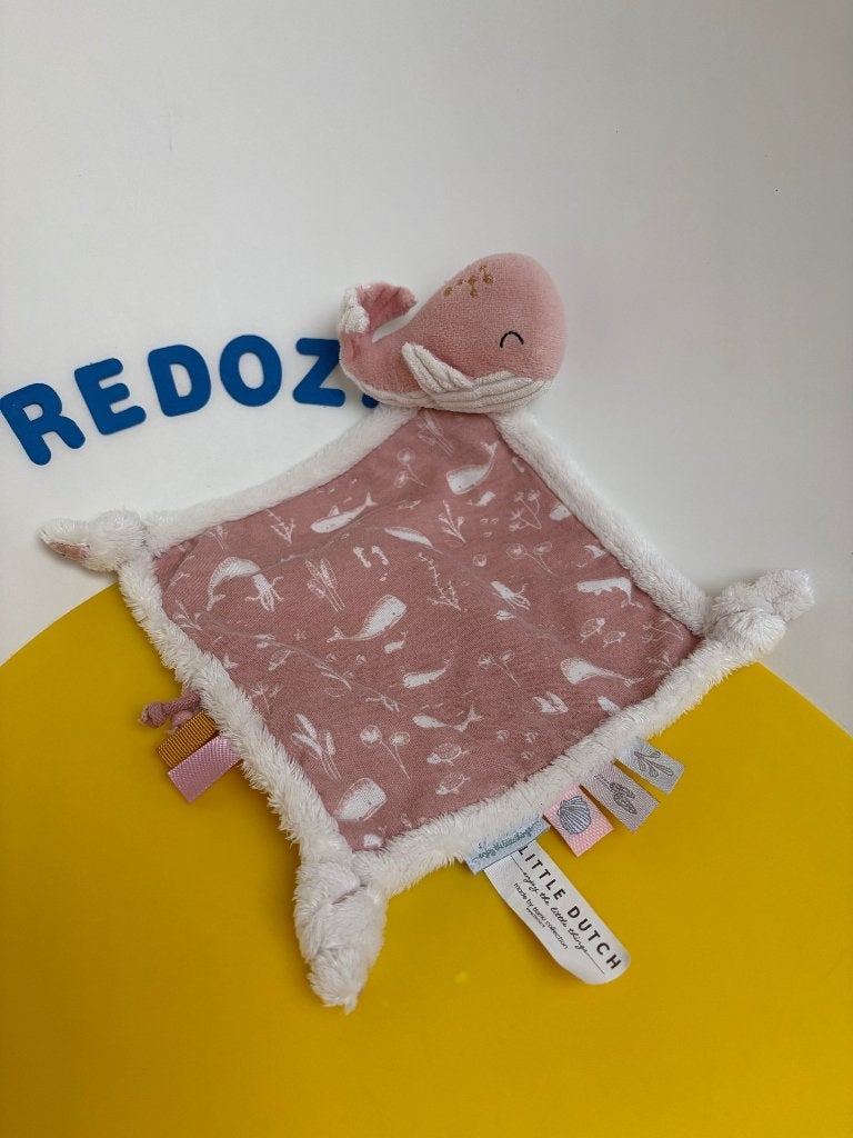 K1851 little dutch doekje roze met walvis, Kinderen en Baby's, Speelgoed | Knuffels en Pluche, Ophalen of Verzenden, Zo goed als nieuw